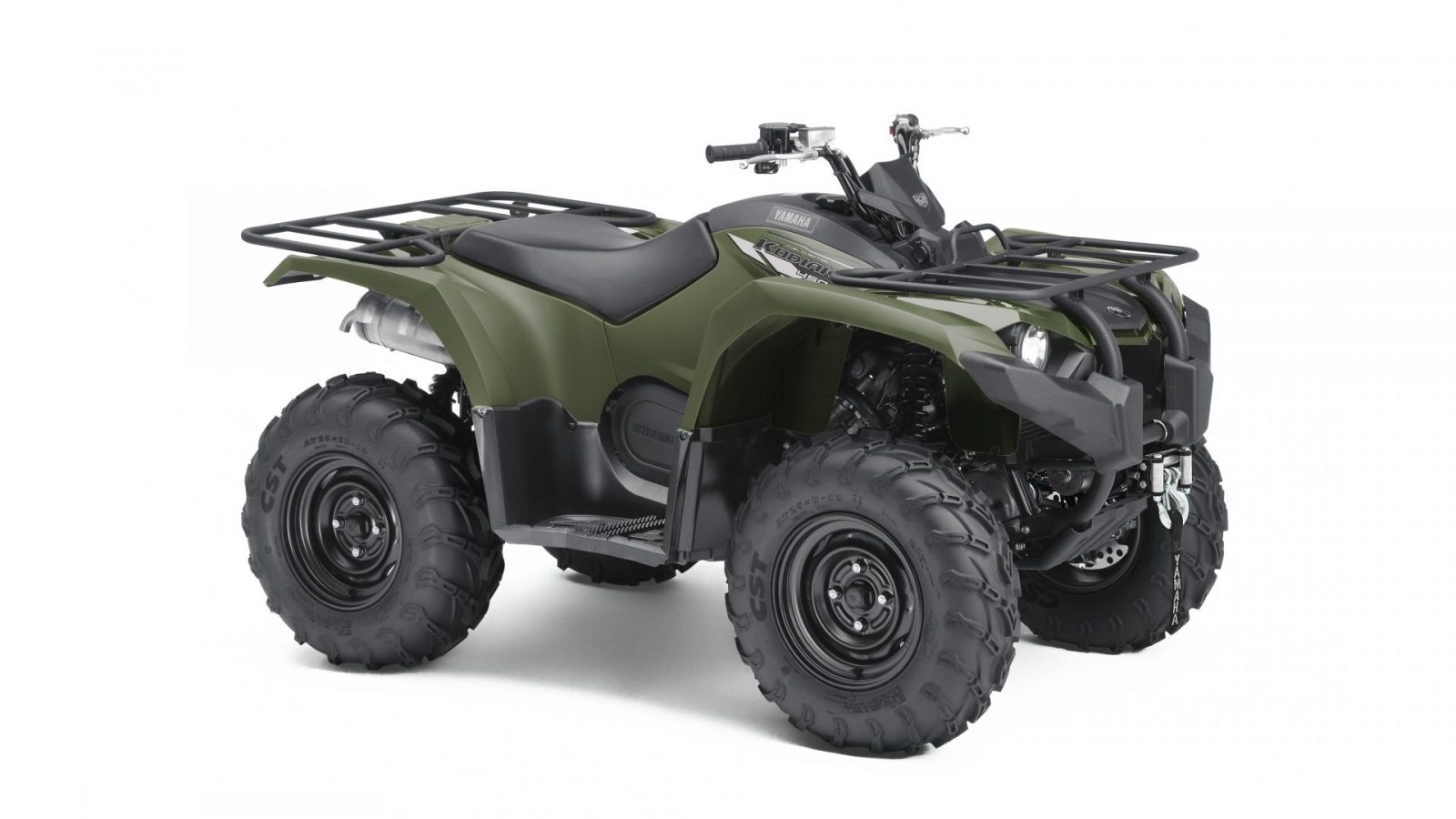 vue 3/4 du quad yamaha kodiak vert